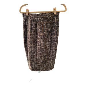 Badgley Mischka tweed knee length skirt size XS
